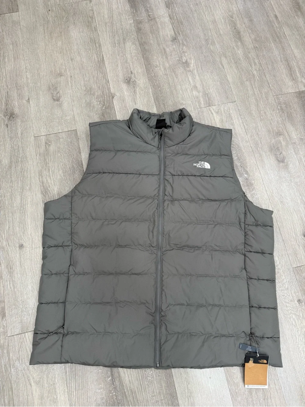 The North Face Aconcagua 3 Goose Down Vest Gray Sleeveless Winter Ski Men Medium